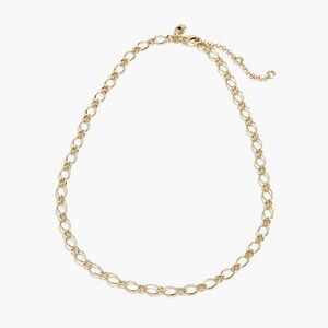 NWT J. Crew Gold Link Charm Collection Necklace 16”
